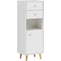 Visoka Komoda Bjarne, Bela - barve hrasta/bela, Moderno, leseni material/les (40,3/113,4/33,1cm) - Stylife