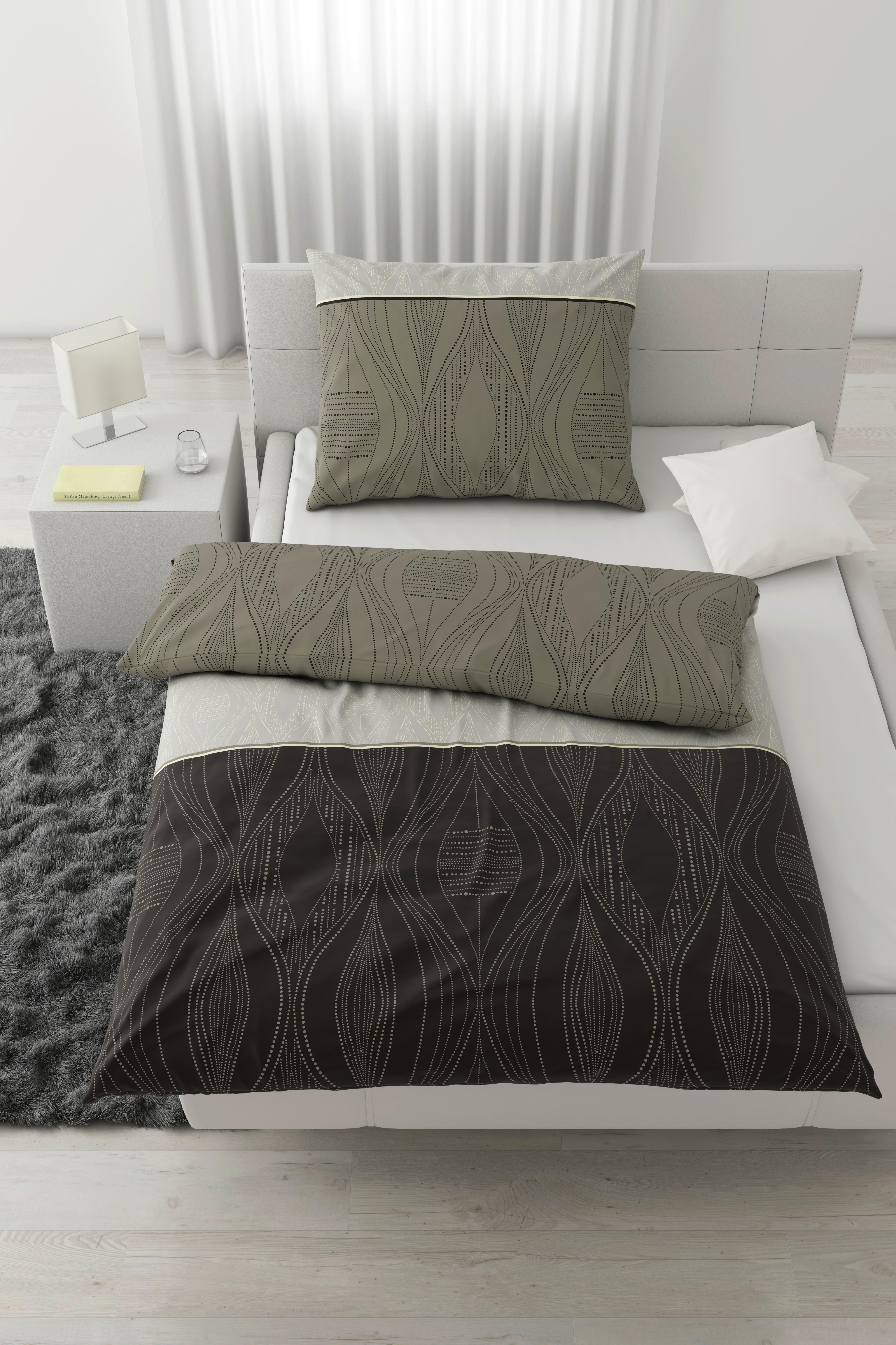 Ágyneműhuzat-garnitúra Erik - szürke, Konventionell, textil (140/200cm) - Modern Living