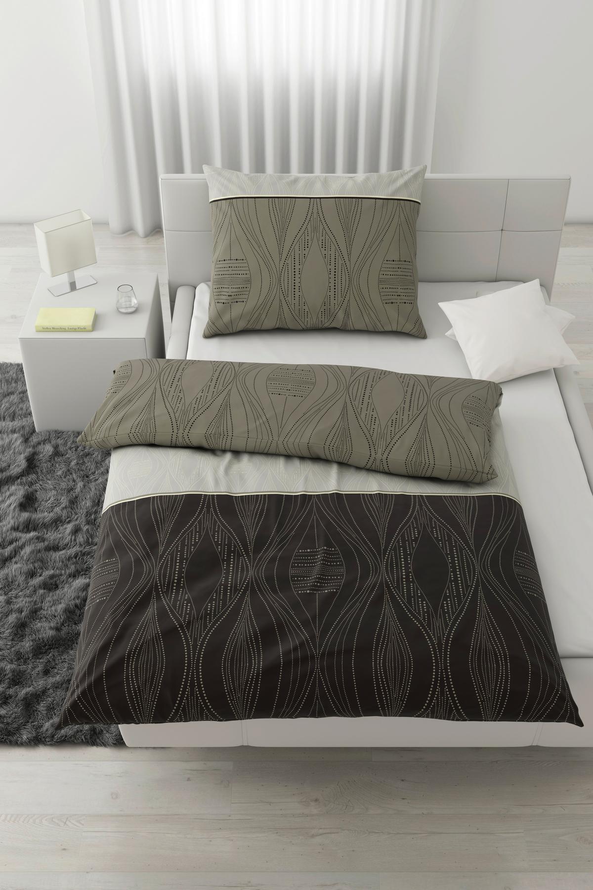 Ágyneműhuzat-garnitúra Erik - szürke, Konventionell, textil (140/200cm) - Modern Living