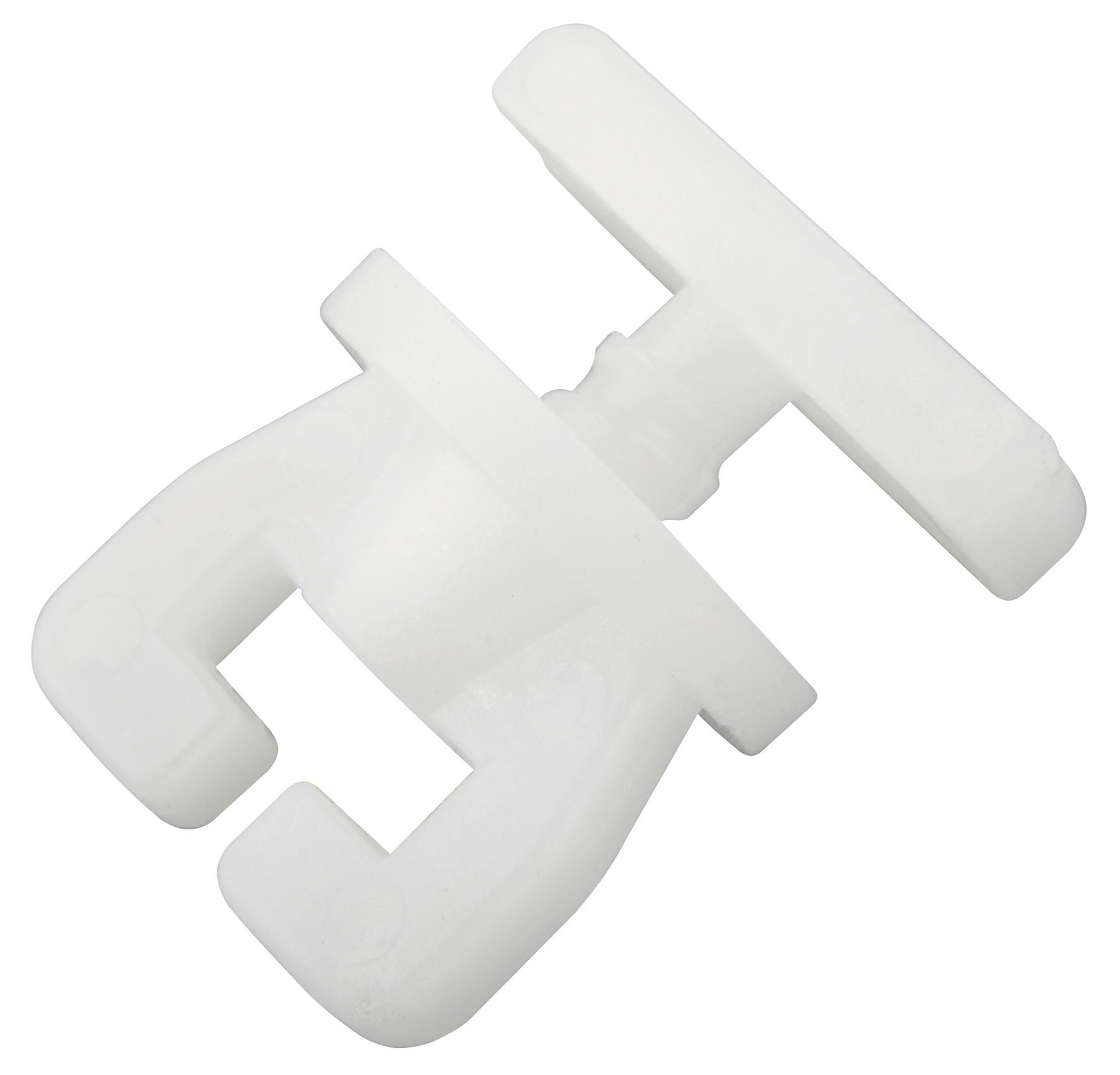 Vorhangschienenzubehör Amelie in Weiss 4er Pack. - Weiss, Kunststoff (1,5/1,4/1,4cm) - Modern Living
