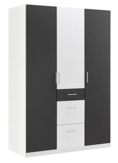 Ormar S Klasičnim Vratima Click - bijela/boje grafita, Konvencionalno, drvni materijal/plastika (135/199/58cm) - Modern Living