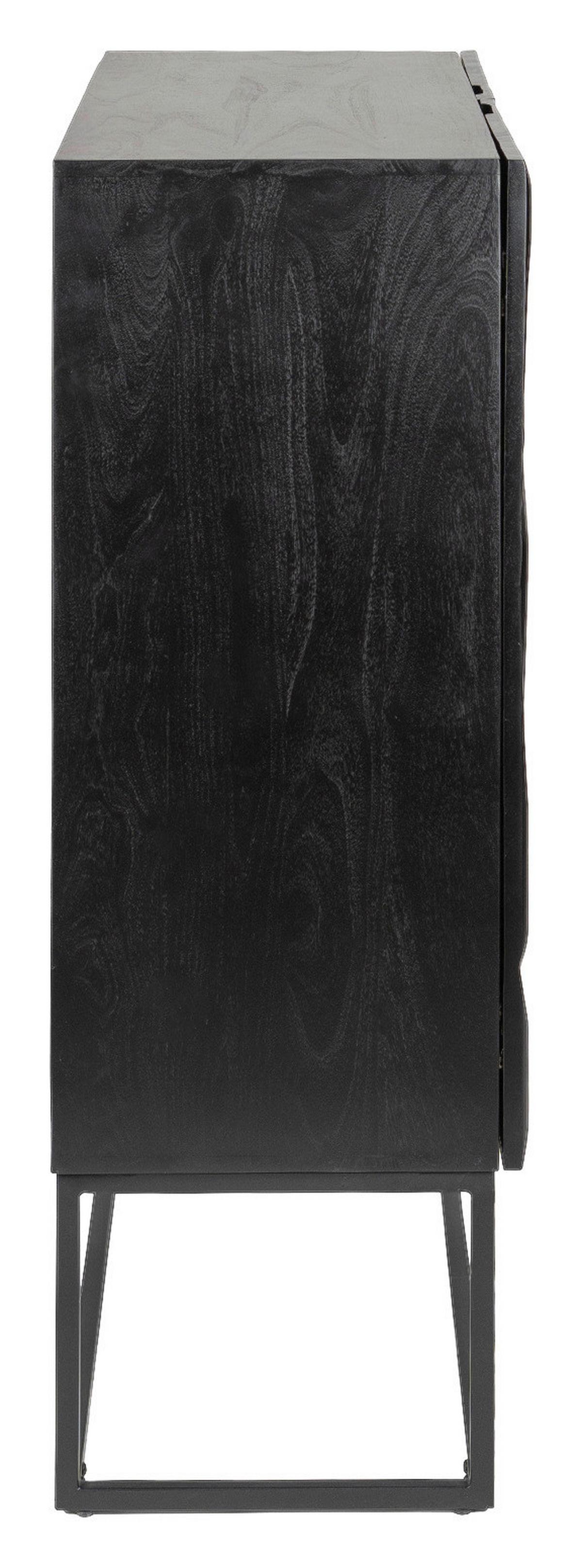 Highboard Black Rose Schwarz - Schwarz, Trend, Holz/Metall (100/120/40cm) - P & B