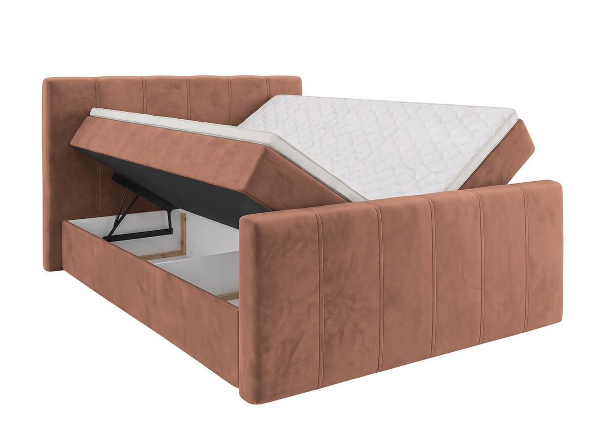 Boxbett Dana Plus Hellbraun ca. 140x200cm - Hellbraun/Schwarz, Kunststoff/Textil (140/200cm) - Based