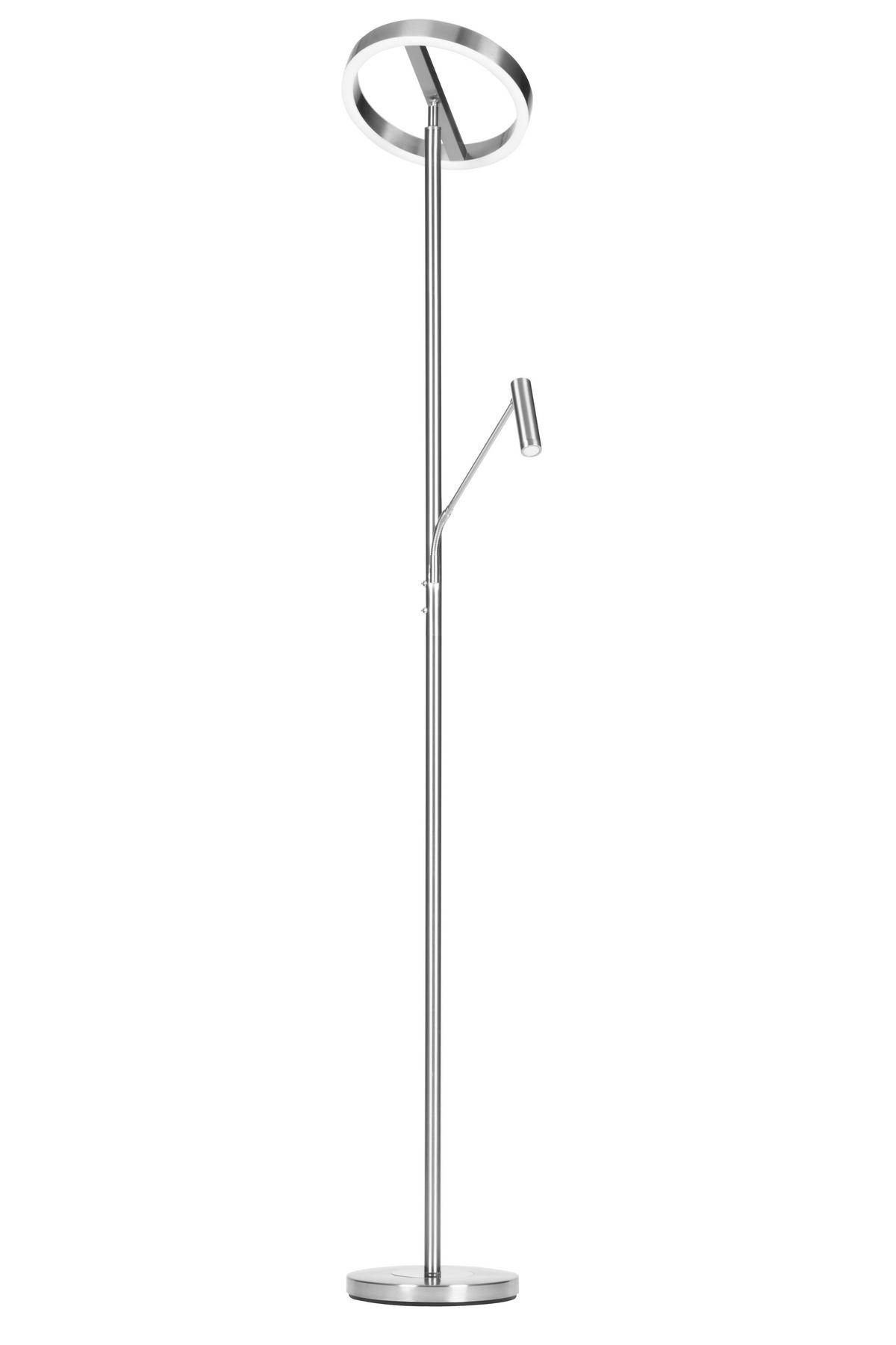 LAMPA LED OŚWIETLAJĄCA SUFIT WORTHING *SBN* - kolor srebrny/biały, Design, tworzywo sztuczne/metal (28/180cm) - Novel