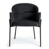 STOL MED ARMSTÖD CHLOE - svart, Modern, metall/textil (62/79/59,5cm) - Bessagi Home