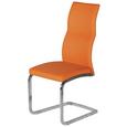 Stuhl in Orange/chromfarben - Chromfarben/Orange, MODERN, Kunststoff/Textil (44/102/62cm) - MÖMAX modern living