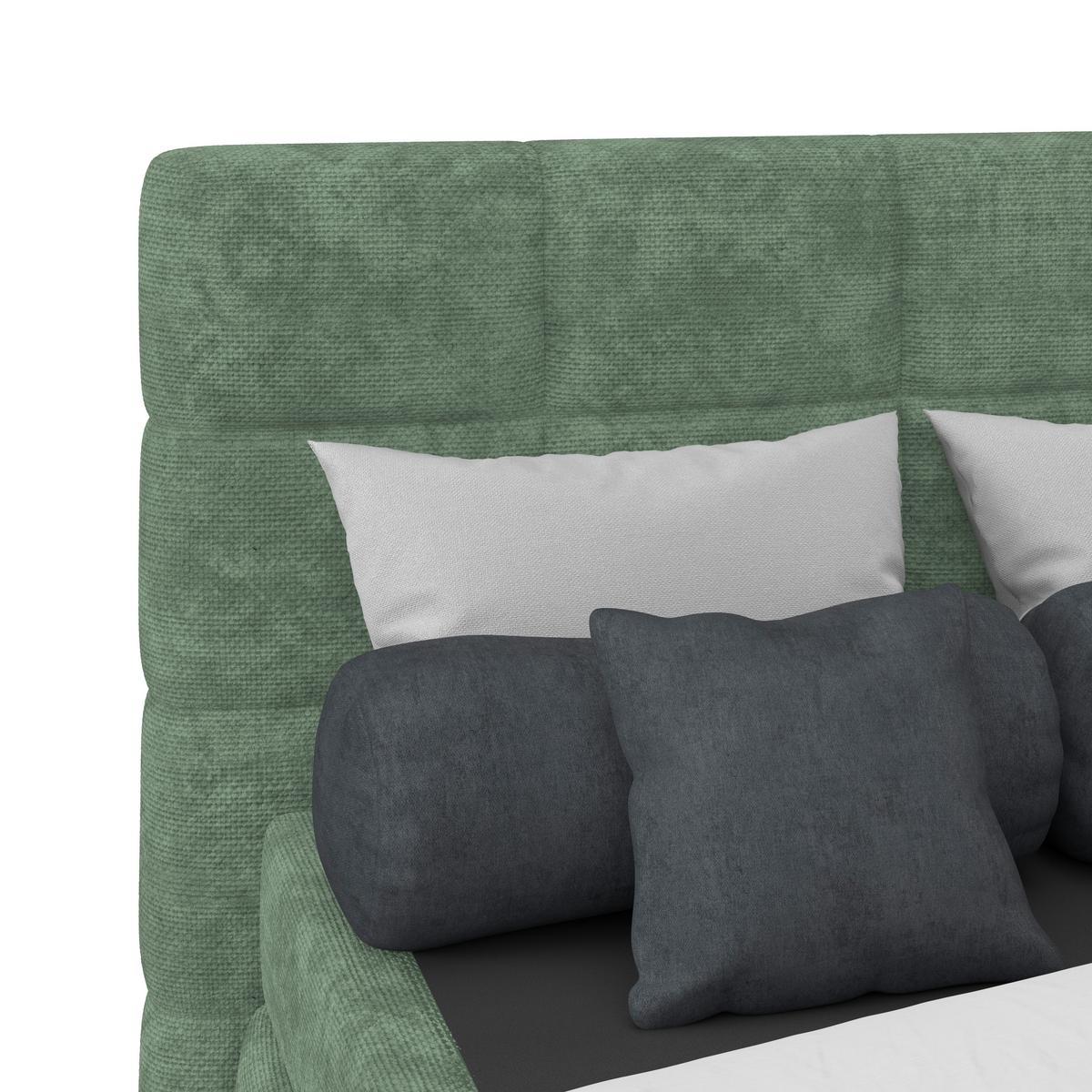 Box Krevet Vega - zelena/boje mente, Trend, tekstil/drvo (140/200cm) - Modern Living