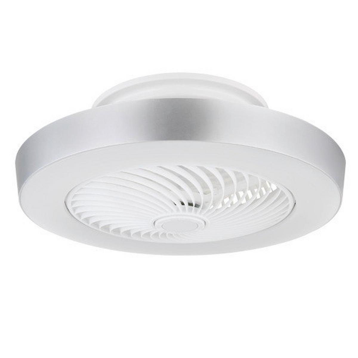 Deckenventilator Vivea Opal/Silberfarben - Silberfarben/Opal, Basics, Kunststoff/Metall (132/40,6cm)