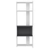 Regal Abis - bela/antracit, Design, leseni material (58,6/165/26,8cm) - MID.YOU