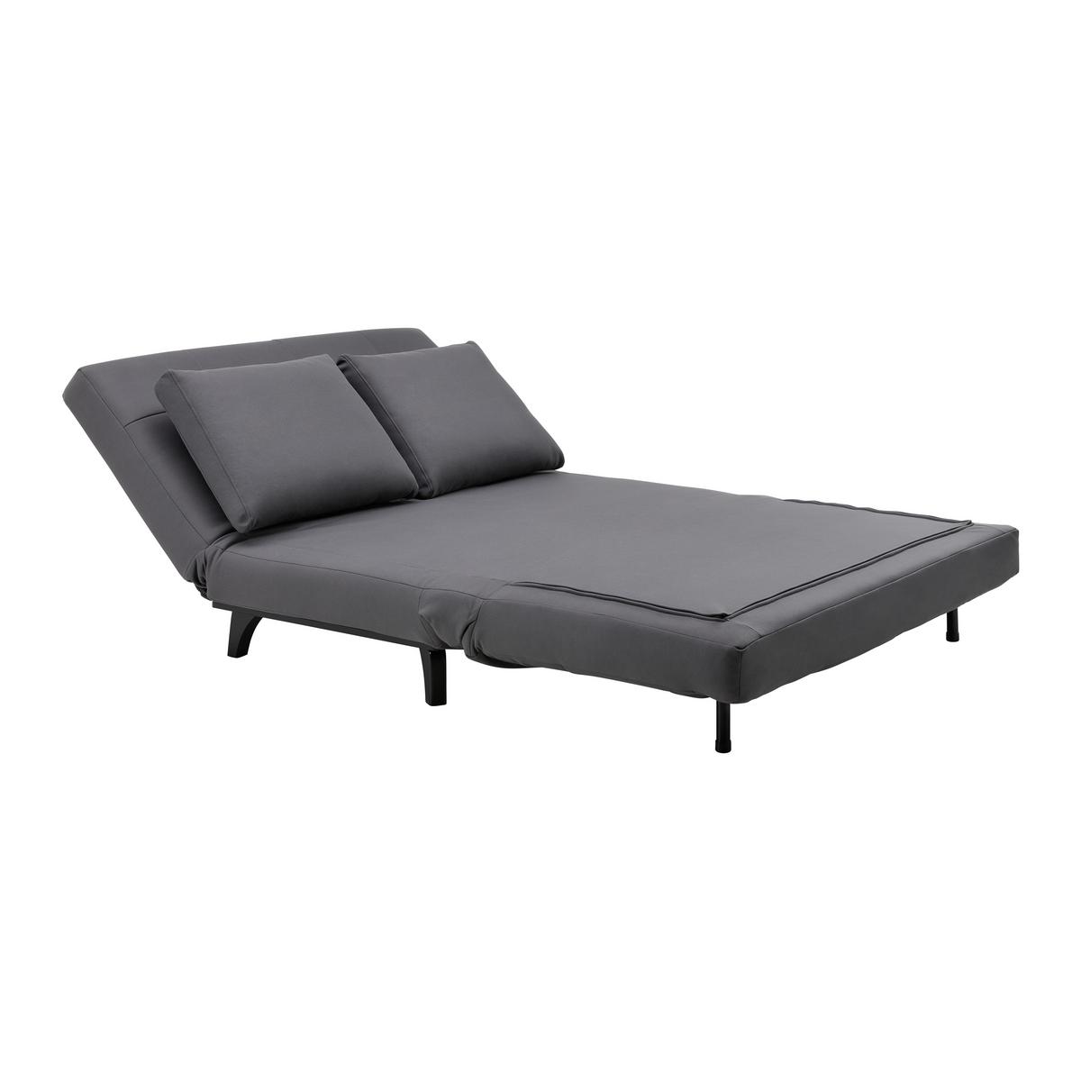 Canapea extensibilă RICA - gri, Modern, lemn/textil (121/83/93cm) - Bessagi Home