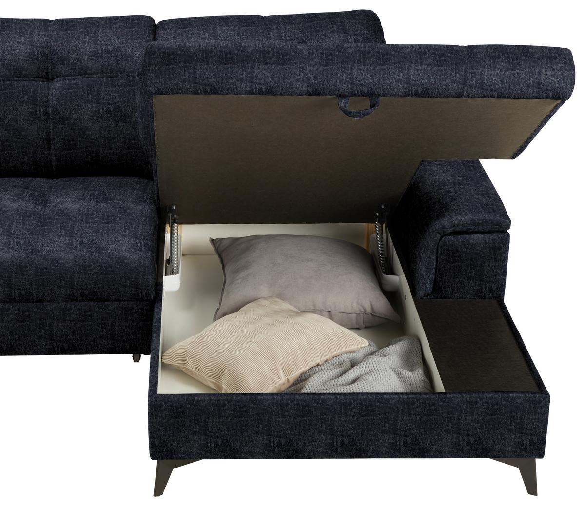 Wohnlandschaft Sierra Anthrazit - Anthrazit, Modern, Textil/Metall (181/364/230cm) - Mömax