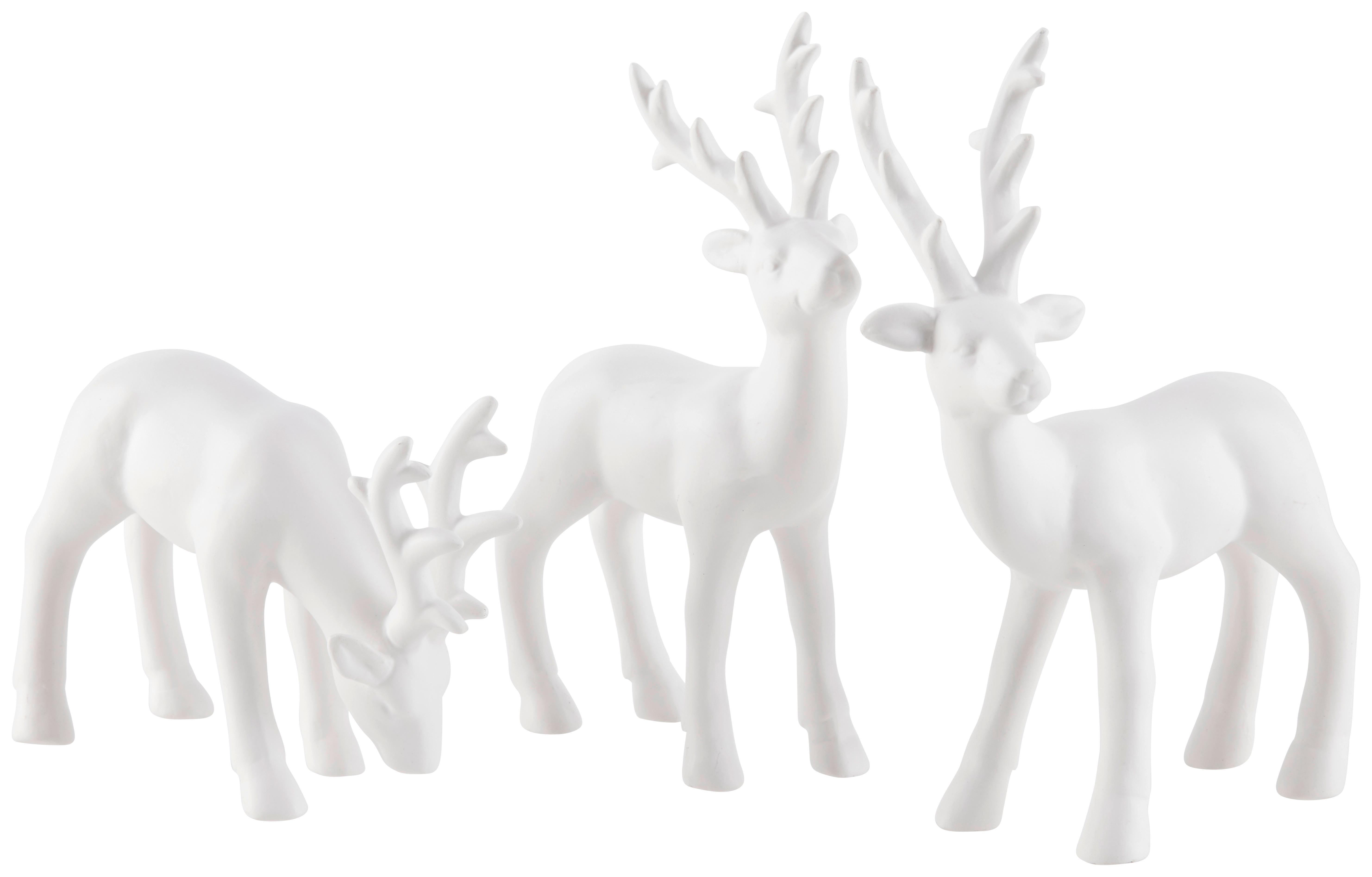 Dekor Szarvas Tara I - fehér, Modern, kerámia (11,8/8,7/4,8cm) - Modern Living