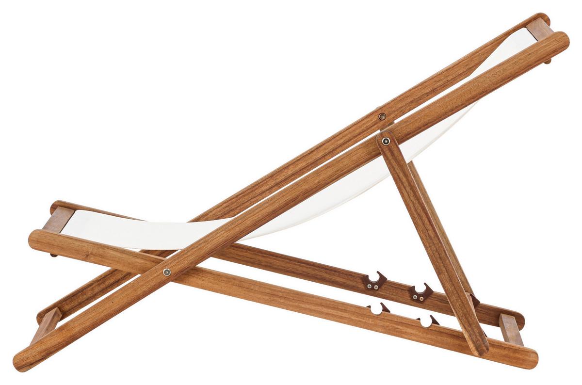 STRANDSTUHL PEACHY - Beige/Naturfarben, KONVENTIONELL, Holz/Textil (57/80/105cm) - Gardenson