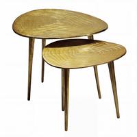 Satztisch Wl7.715 - Goldfarben, Design, Metall (49/49/41cm) - Livetastic