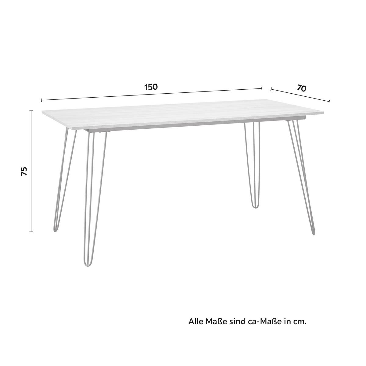 BIURKO JULIAN - kolor dębowy/czarny, Modern, materiał drewnopochodny/metal (150/70/75cm) - Bessagi Home