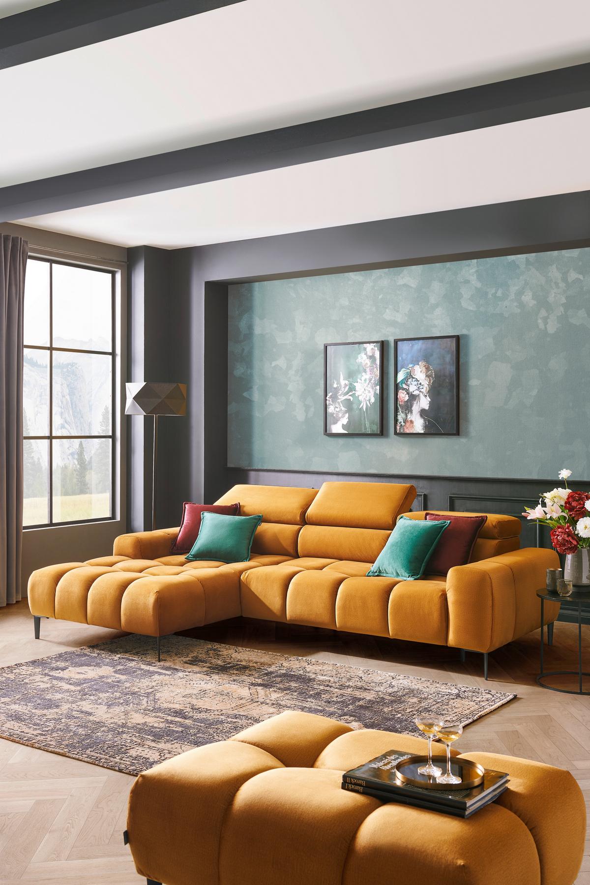 Coltar IMPERIA -EXKLUSIV- - galben curry, Design, textil (177/270cm) - Modern Living