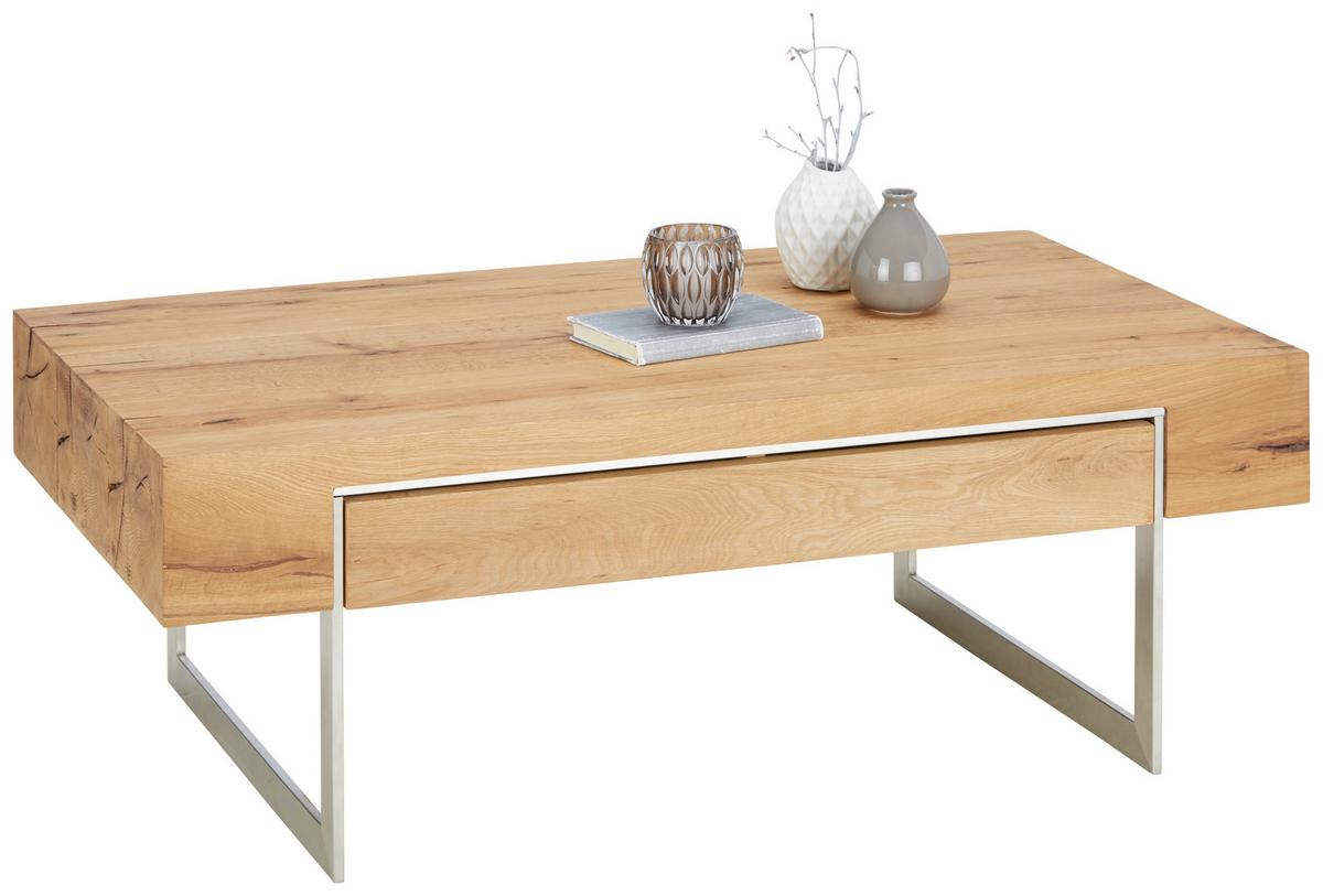 Klub Stočić Birmingham - boja hrasta/boja nerđajućeg čelika, Konvencionalno, drvo/metal (110/60/40cm) - Zandiara
