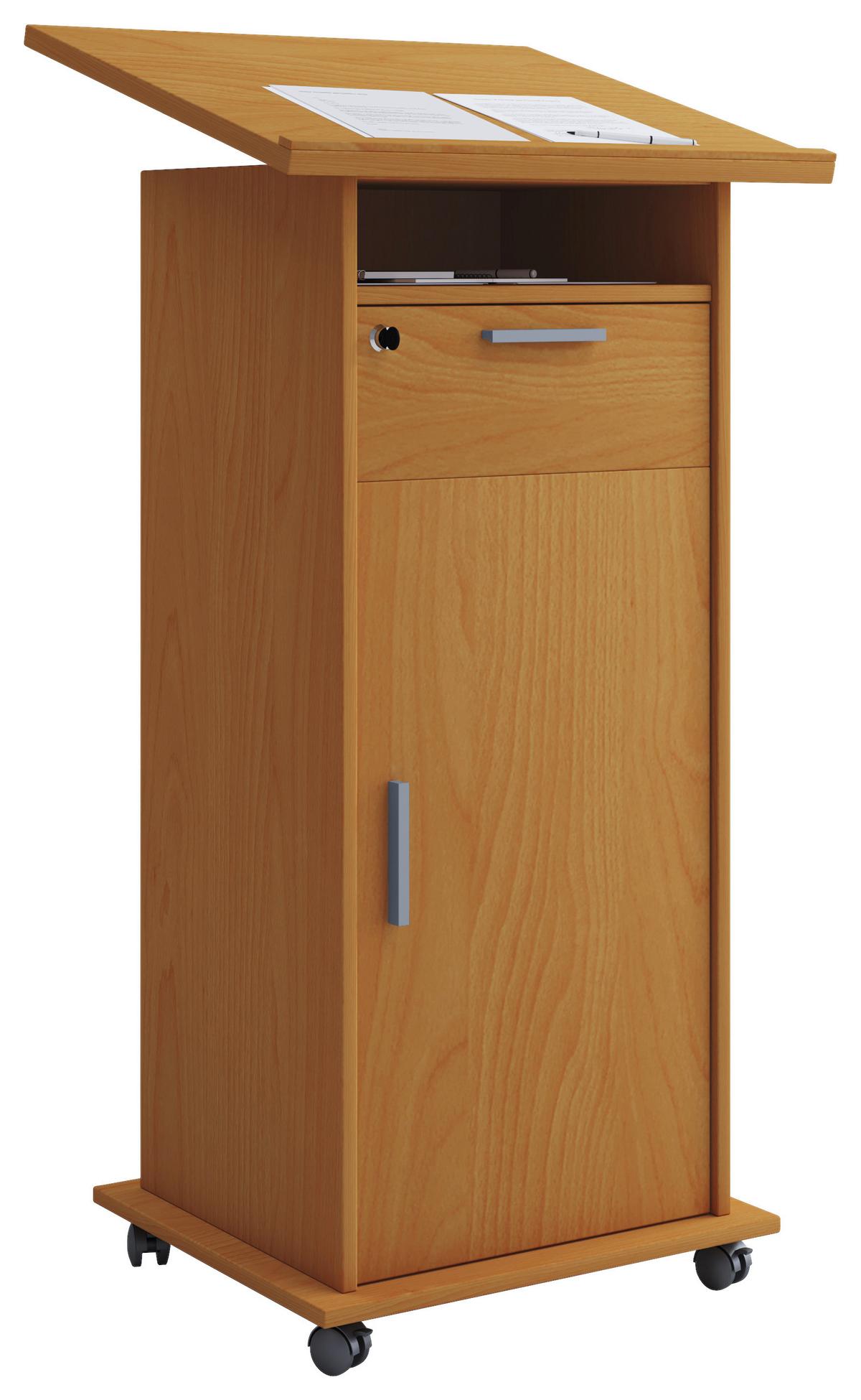 Stoječi Pult Meeta, Bukev - barve bukve, Basics, leseni material (60/50/120cm) - MID.YOU