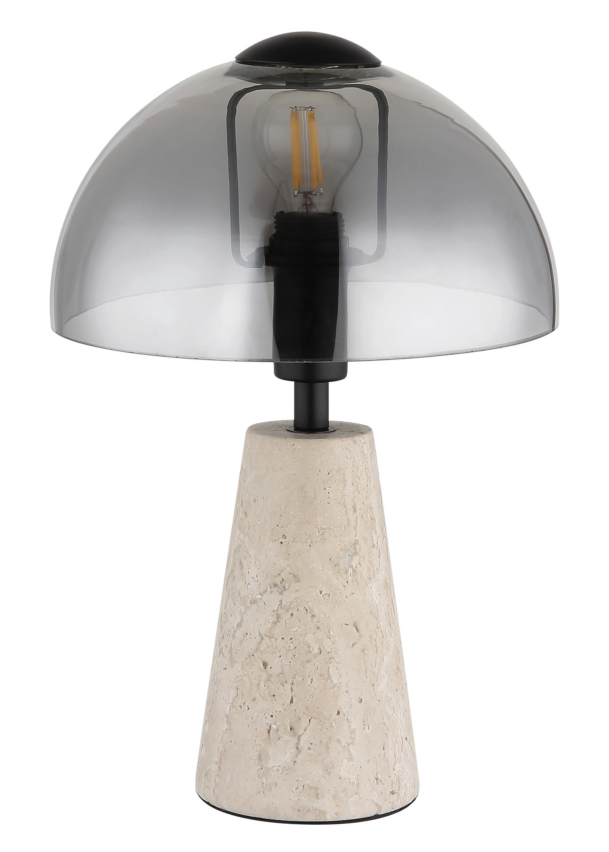 Stolna Svjetiljka Lars - siva/crna, Design, staklo/metal (20/31cm) - Globo