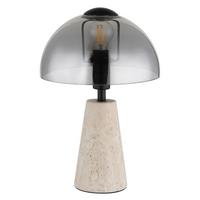 Stolna Svjetiljka Lars - siva/crna, Design, staklo/metal (20/31cm) - Globo
