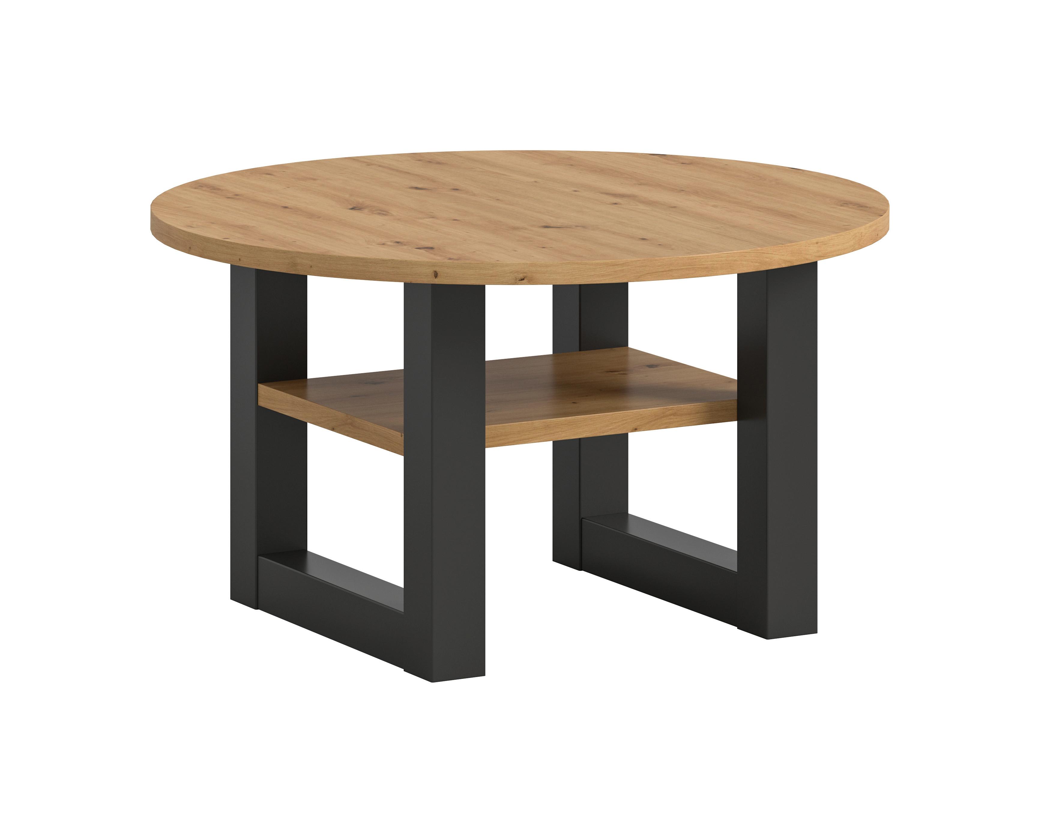 COUCHTISCH SEATTLE - Eiche Artisan/Grau, Design, Holzwerkstoff (75/42/75cm) - Livetastic