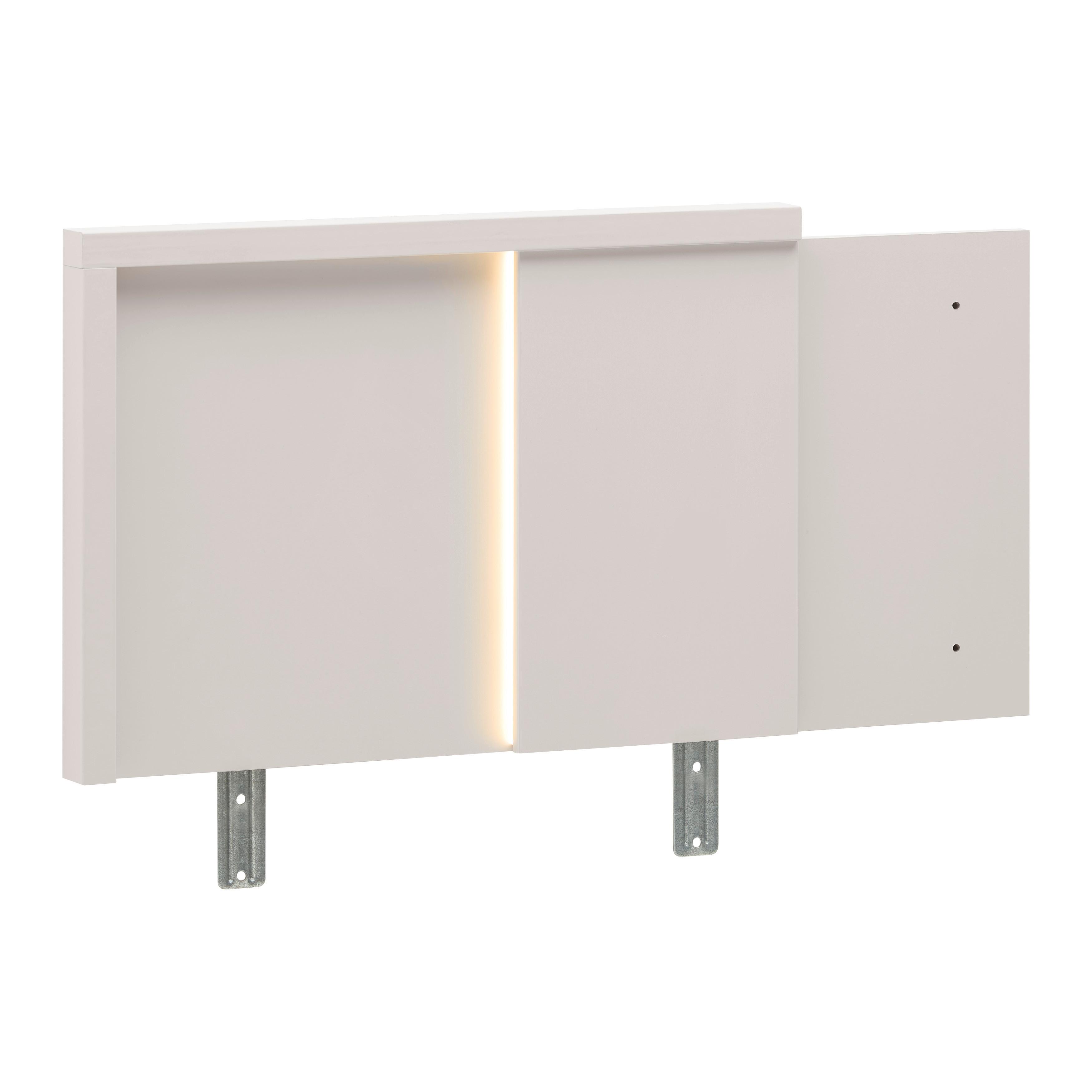 Nachttischaufsatz Briona - Champagner, Konventionell, Holzwerkstoff - Premium Living