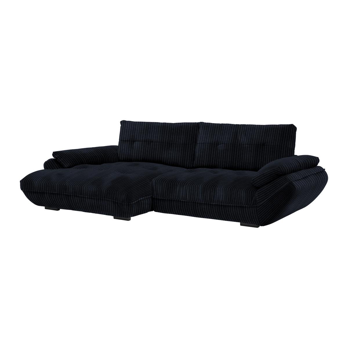 Wohnlandschaft Vivo Dunkelgrau - Dunkelgrau/Schwarz, MODERN, Kunststoff/Textil (179/63/317cm) - Based