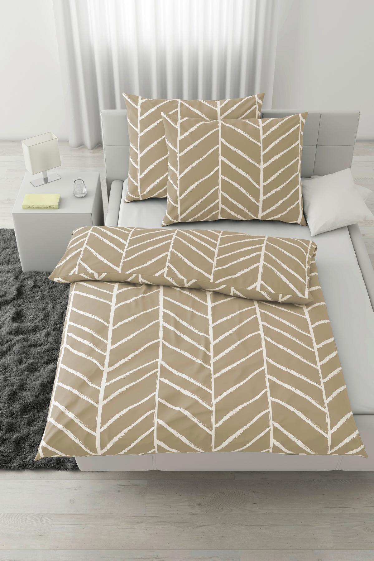 Posteljnina Marble, Bež, 2x60/80, 200/200 - bež, Konvencionalno, tekstil (200/200cm) - Modern Living