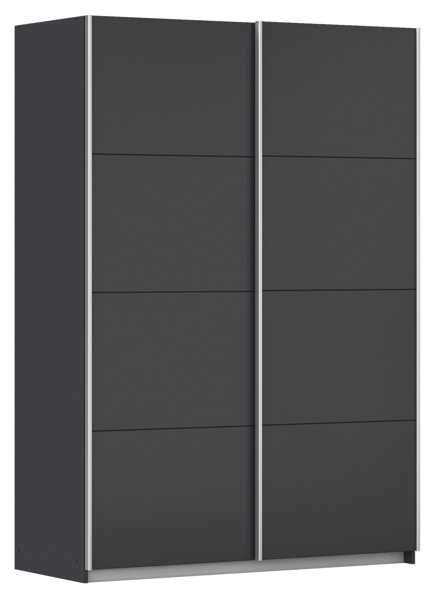 Ormar S Kliznim Vratima Subito - boje grafita/boje aluminija, Moderno, drvni materijal/metal (136/197/61cm) - Modern Living