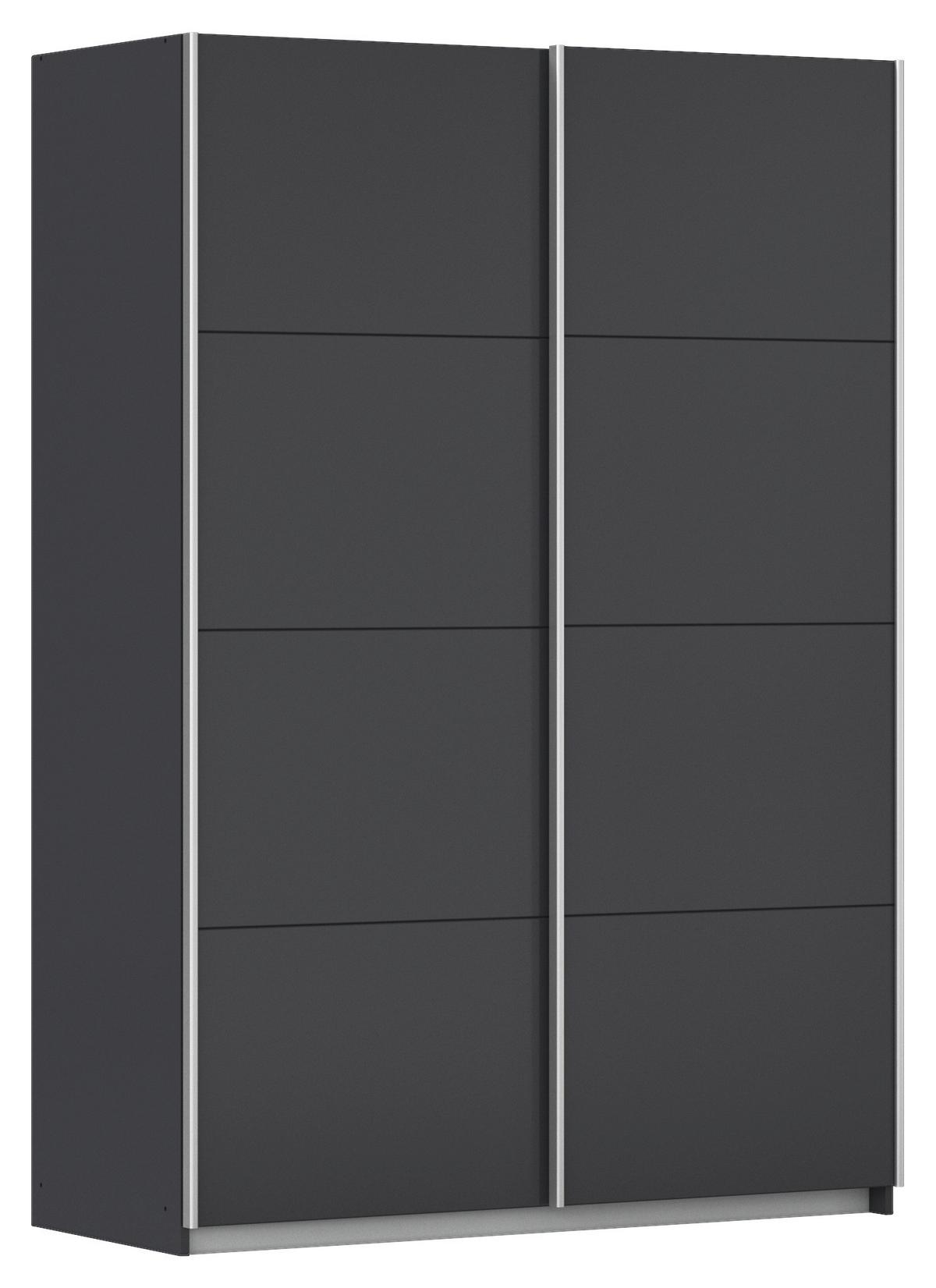 Ormar S Kliznim Vratima Subito - boje grafita/boje aluminija, Moderno, drvni materijal/metal (136/197/61cm) - Modern Living