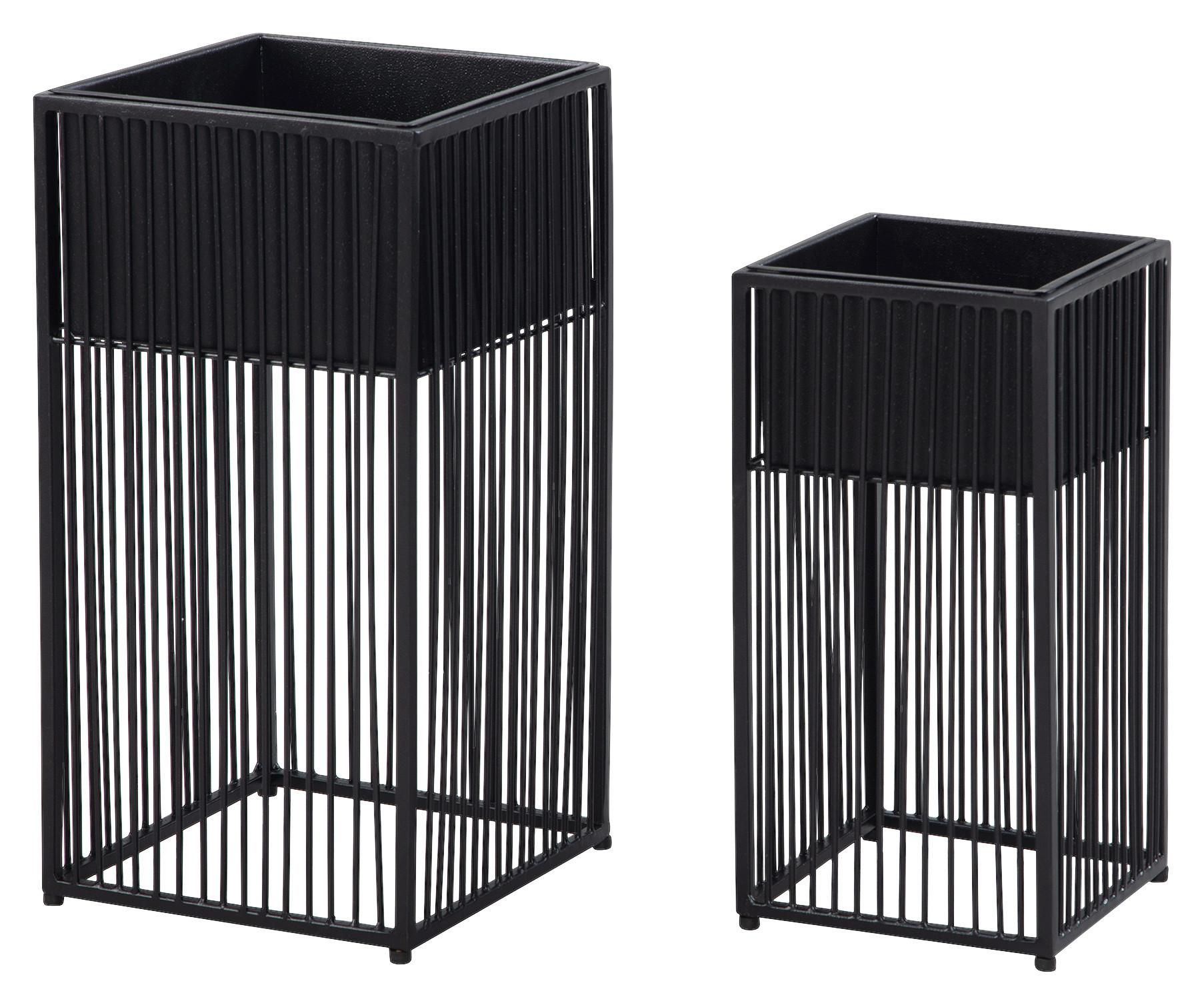 ÜBERTOPF-SET WL6.754 - Schwarz, Design, Metall - MID.YOU