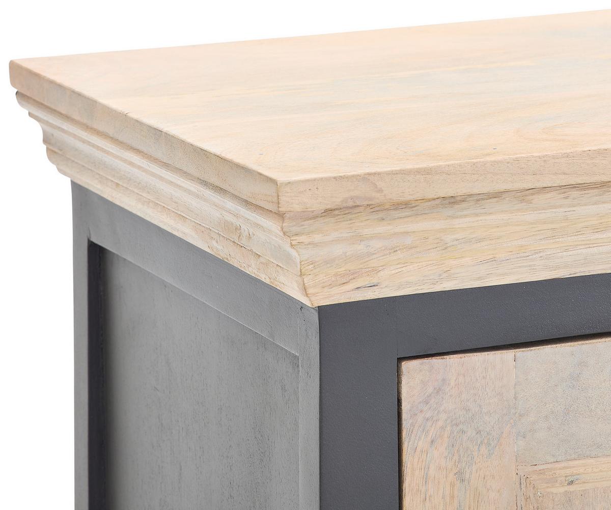 KOMODA WYSOKA HIGHBOARD - kolor naturalny/czarny, Natur, metal/drewno (100/145/40cm) - Livetastic