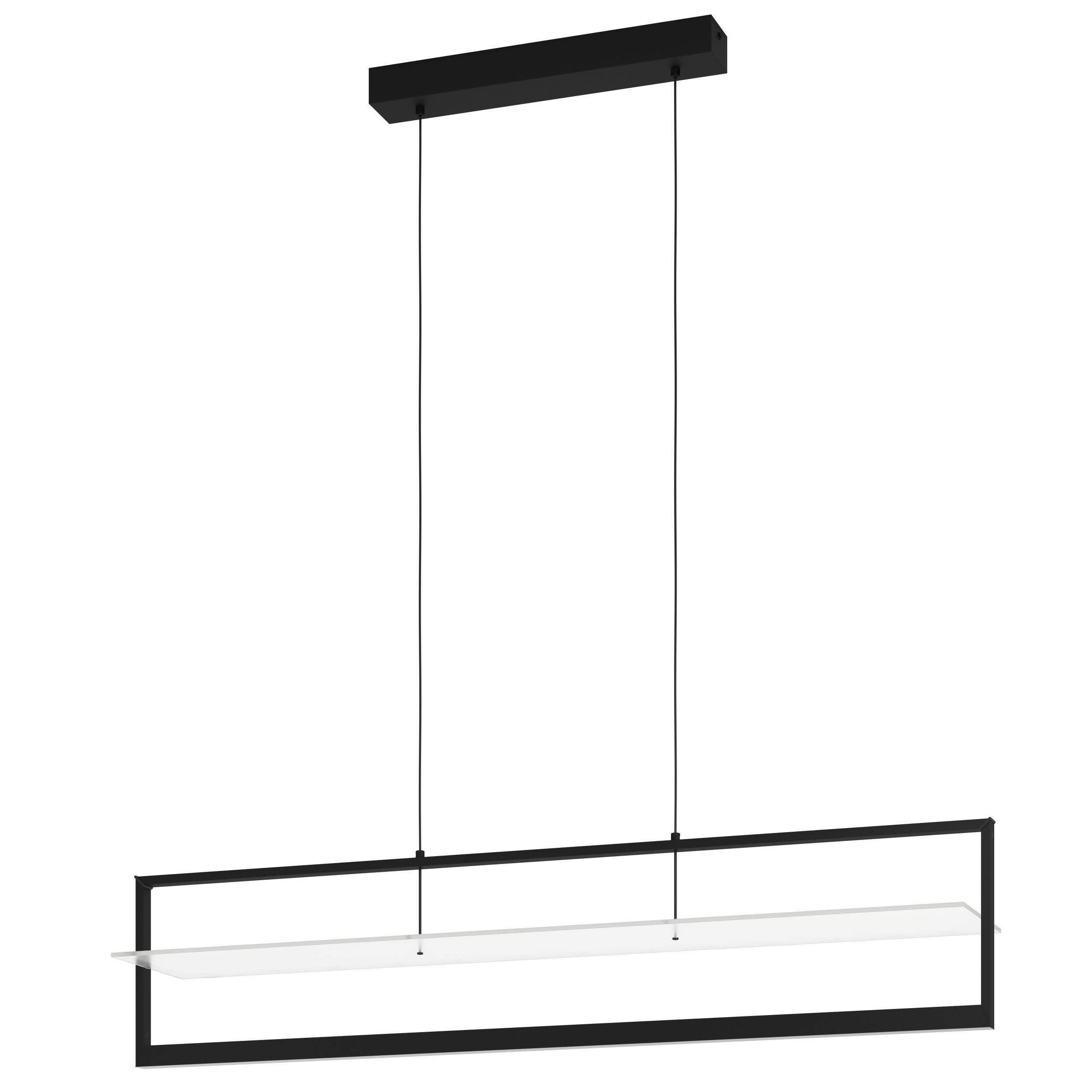Led-hängeleuchte 390024 Farneta - Schwarz, Design, Kunststoff/Metall (98/18/150cm) - Eglo