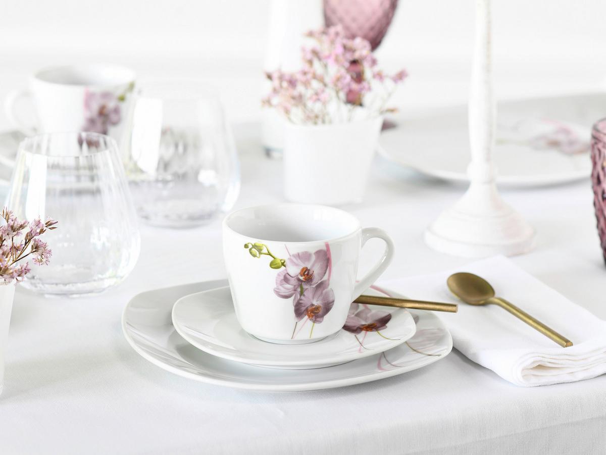 Kombiservice Square Orchidee Multicolor, 30-teilig - Multicolor, Trend, Keramik - Creatable