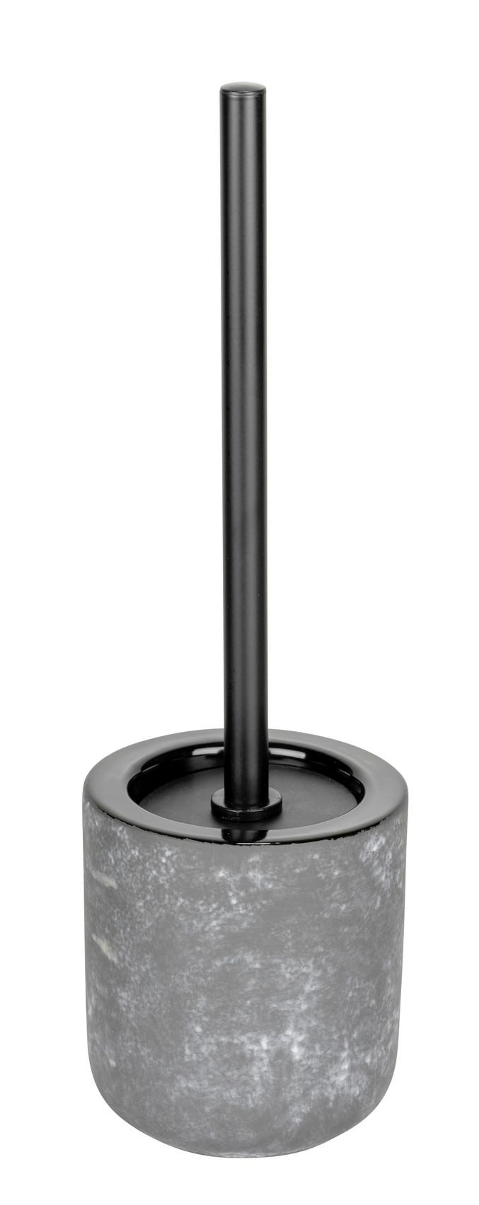 KOMPLET DO WC SACILE - czarny/szary, Basics, tworzywo sztuczne/metal (11,5/38/11,5cm) - Schöner Wohnen