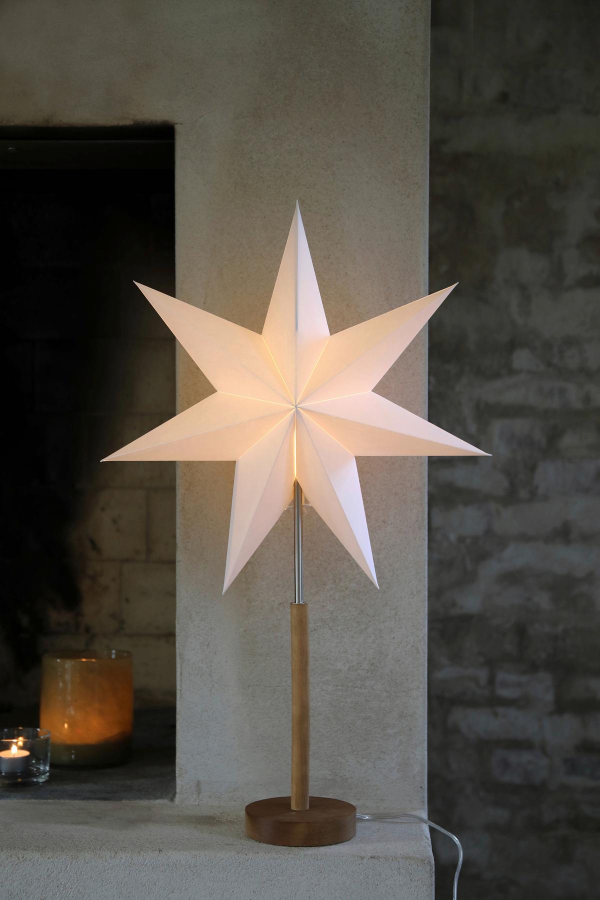 Dekostern Speranza Hellbraun max. 25 Watt - Hellbraun, Basics, Holz/Papier (18/45/68cm) - Markslöjd