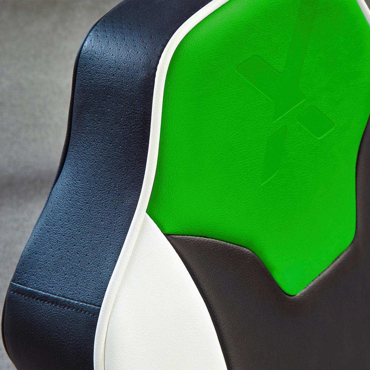 Gamingsessel Shadow 2.0 ca. 42x64x75 cm Grün/Weiß/Schwarz - Grün, MODERN, Textil (42/64/75cm) - X Rocker