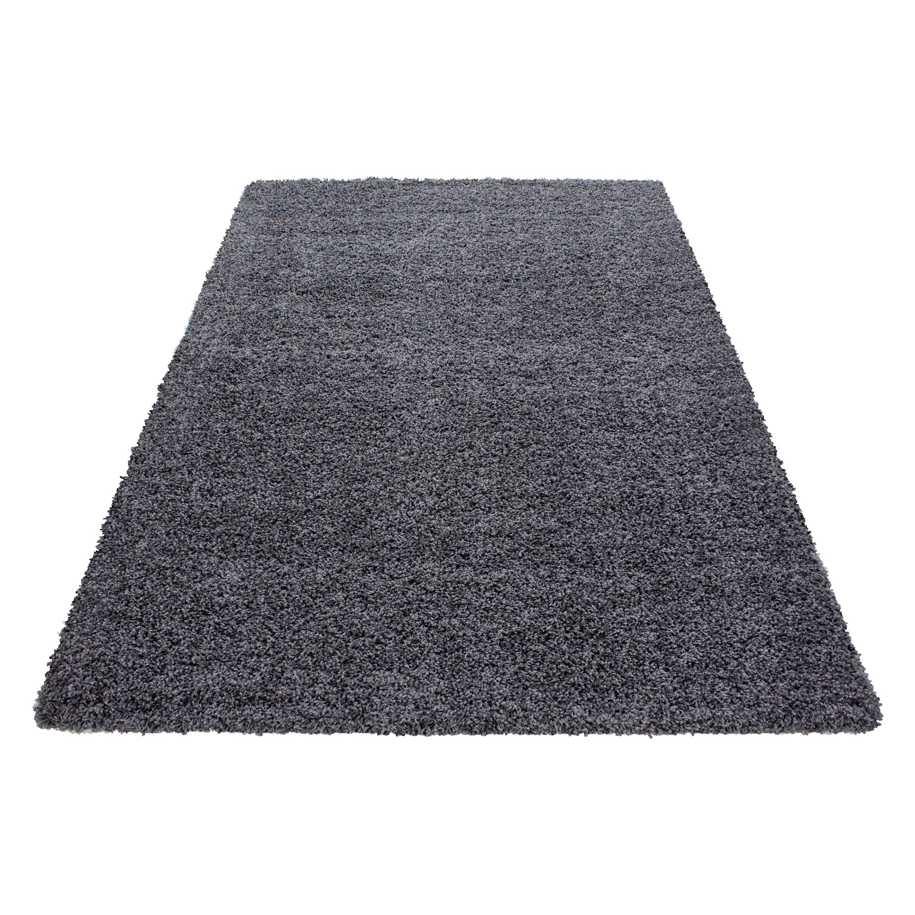Hochflorteppich Life Grau ca. 80x250cm - Grau, KONVENTIONELL, Textil (80/250cm) - Novel