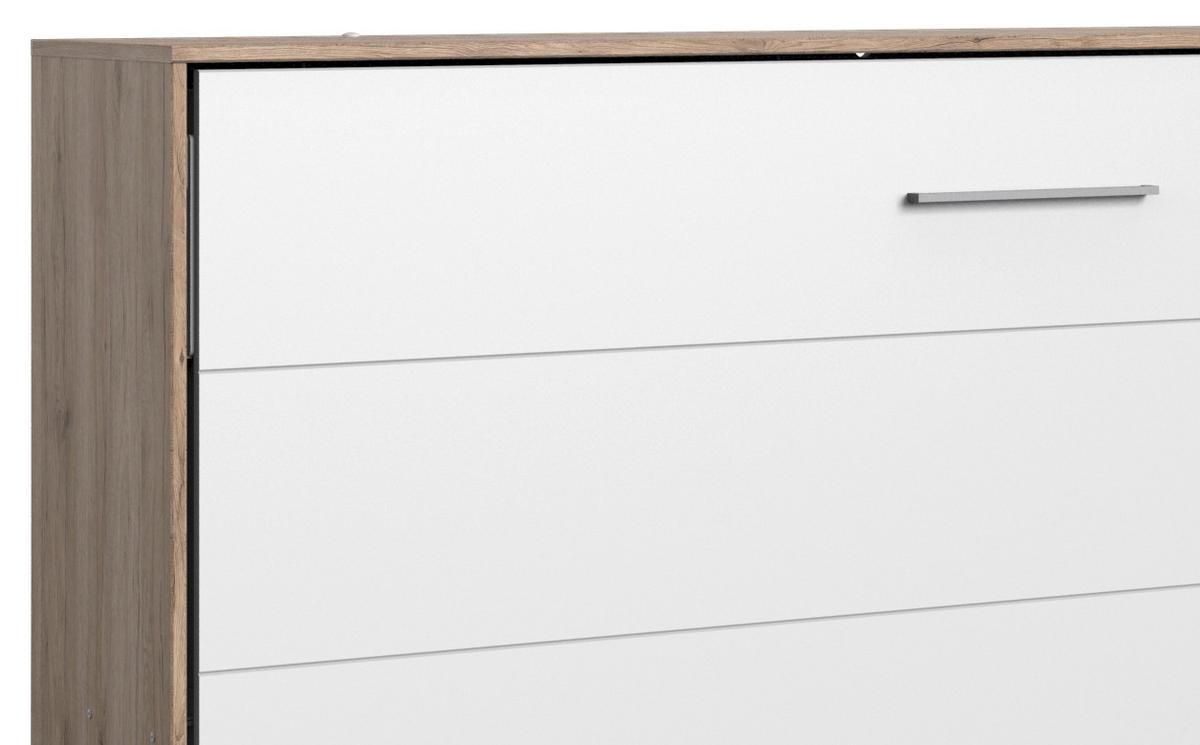Klappbett Juist ca. 90x200 cm Weiß/Eiche - Eichefarben/Weiß, KONVENTIONELL, Holz/Holzwerkstoff (90/200cm) - MID.YOU