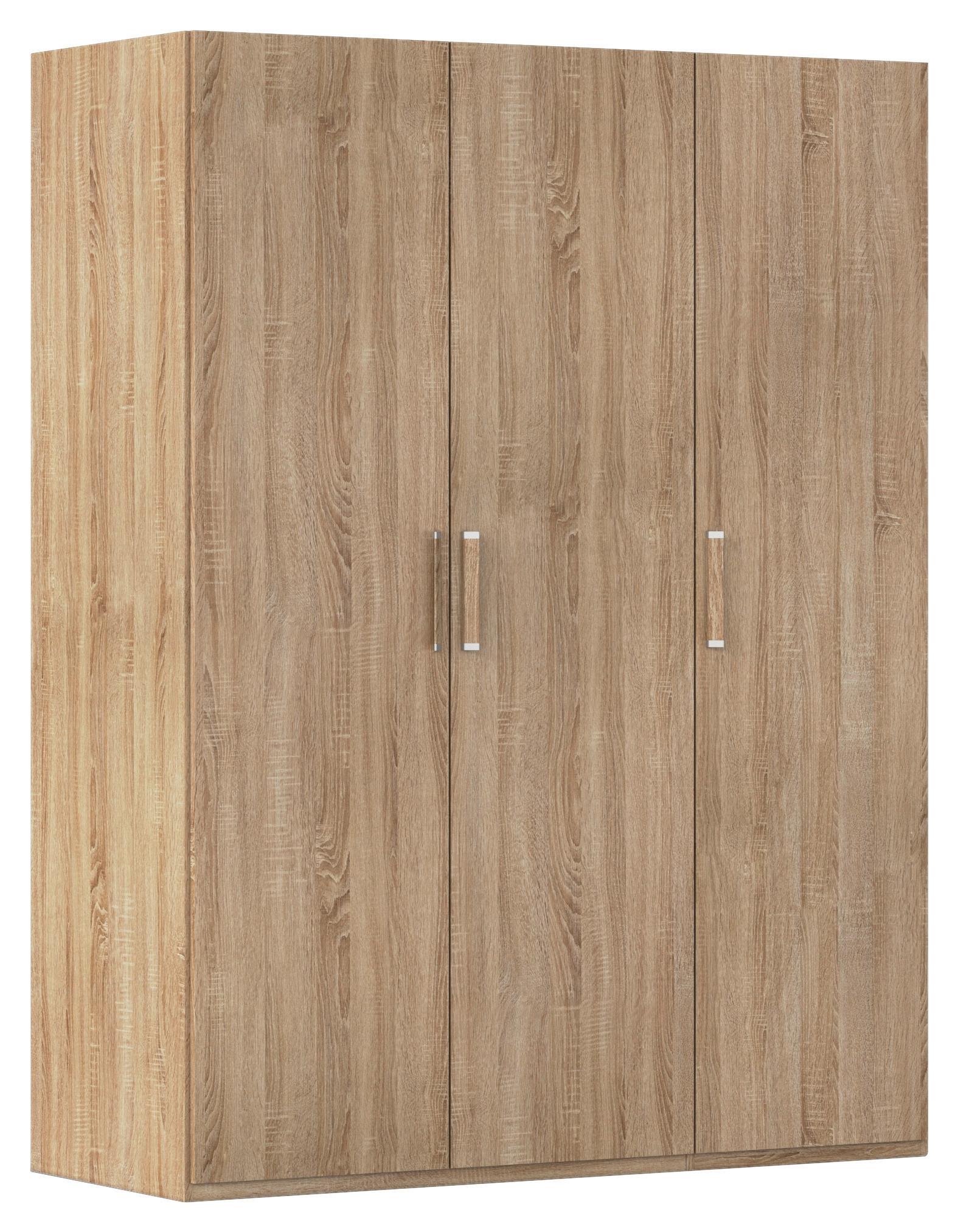 Omara S Klasičnimi Vrati Evelyn, Barva Hrasta - srebrne barve/hrast sonoma, Design, umetna masa/leseni material (151/197/60cm) - Novel
