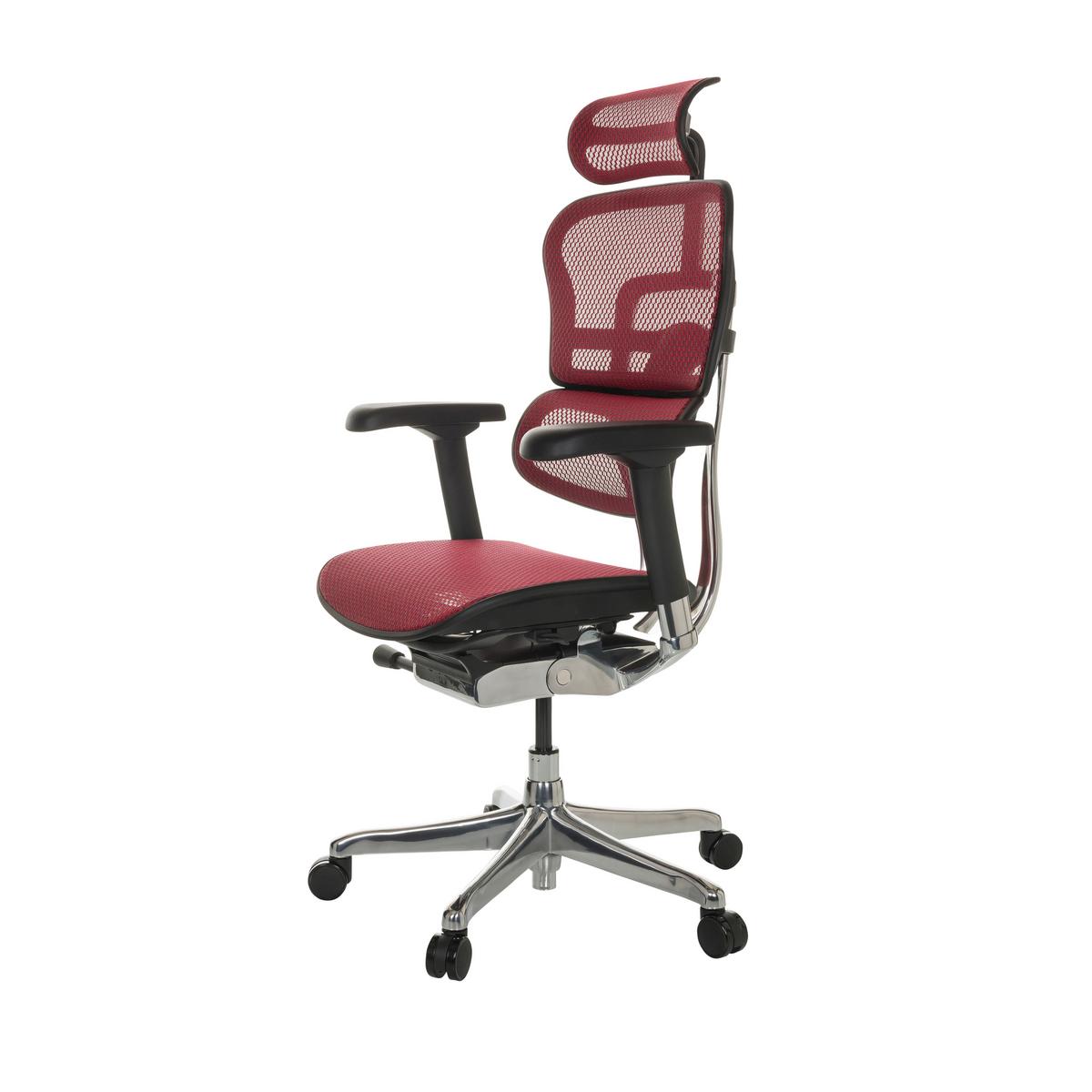 Pisarniški Stol Ergohuman I, Rdeča - rdeča/srebrne barve, Basics, kovina/umetna masa (69/119-144/65cm) - MID.YOU