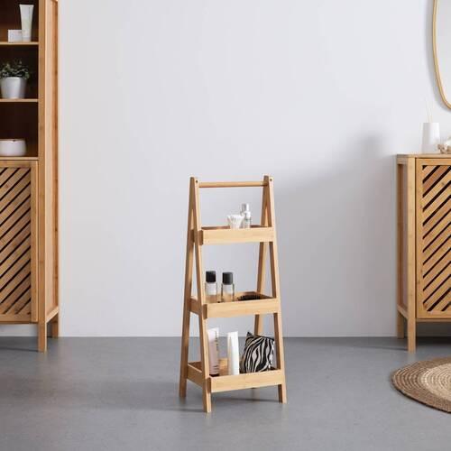 Regal Bonny ca. 30x78x25 cm Bambus - Naturfarben, MODERN, Naturmaterialien (30/78/25cm) - Bessagi Home