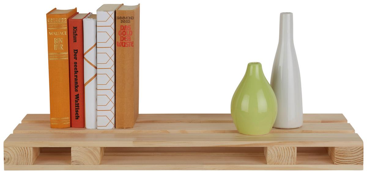 Wandregal aus Kiefer Massiv - Kieferfarben, Modern, Holz (60/5/23,5cm) - Mömax