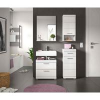 Kopalnica Scout, Bela, 4-Delna - srebrne barve/bela, Moderno, umetna masa/steklo (134cm) - MID.YOU