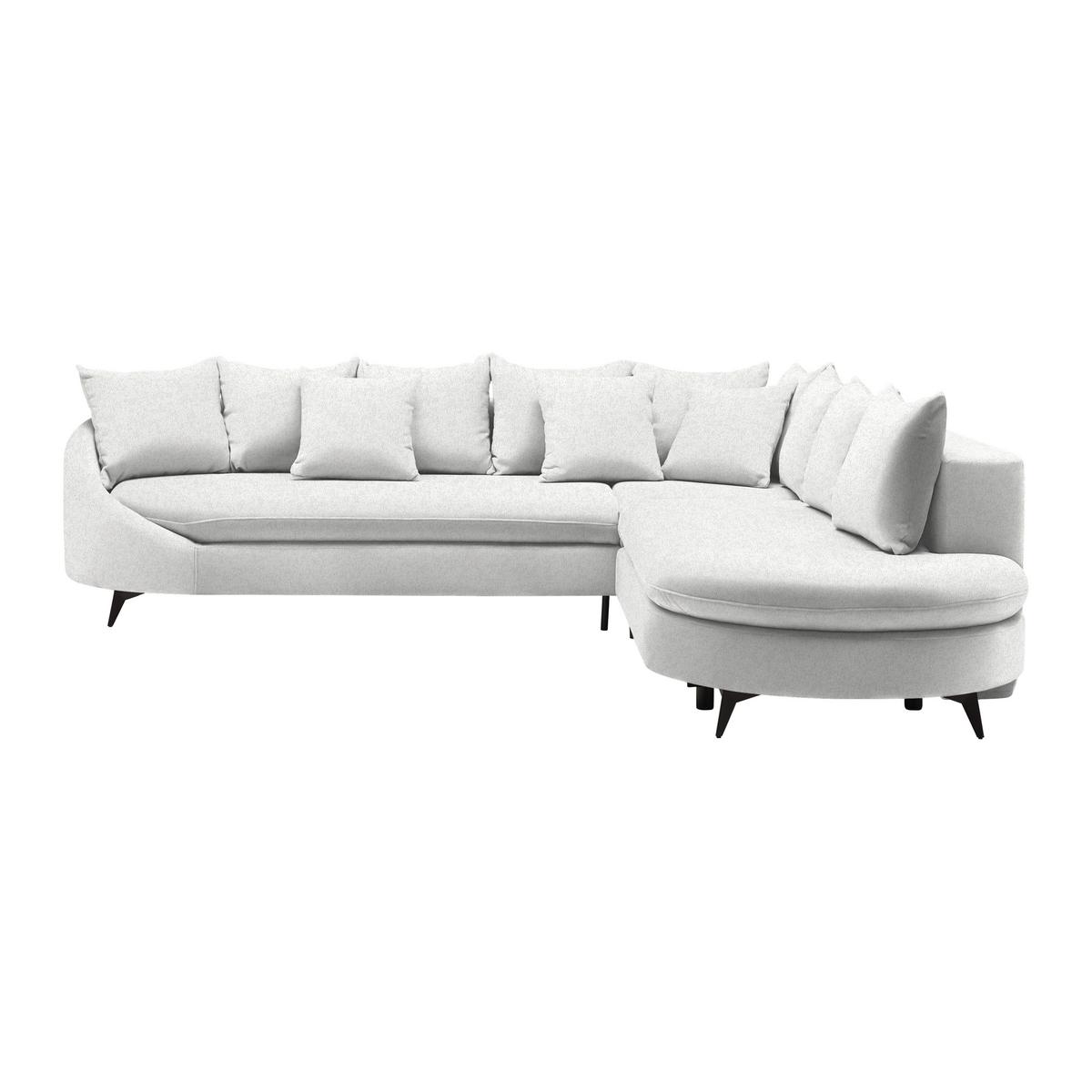 Ecksofa Axel Creme - Creme/Schwarz, MODERN, Textil/Metall (291/87/250cm) - Mömax