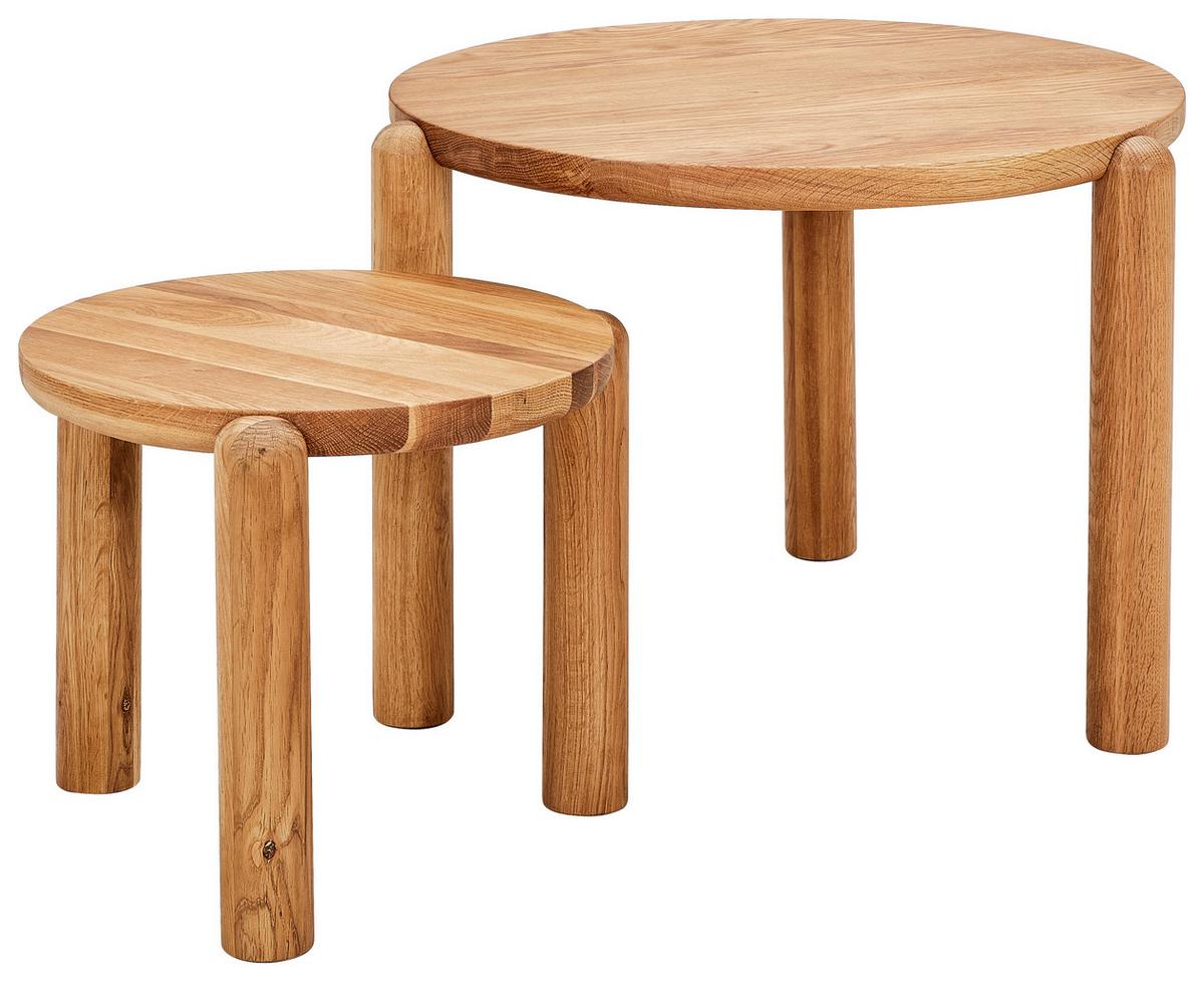 STOLIKI WSUWANE POD SIEBIE BRATYSŁAWA - kolor naturalny, Modern, drewno (60/40/45/35/60/40cm) - MID.YOU