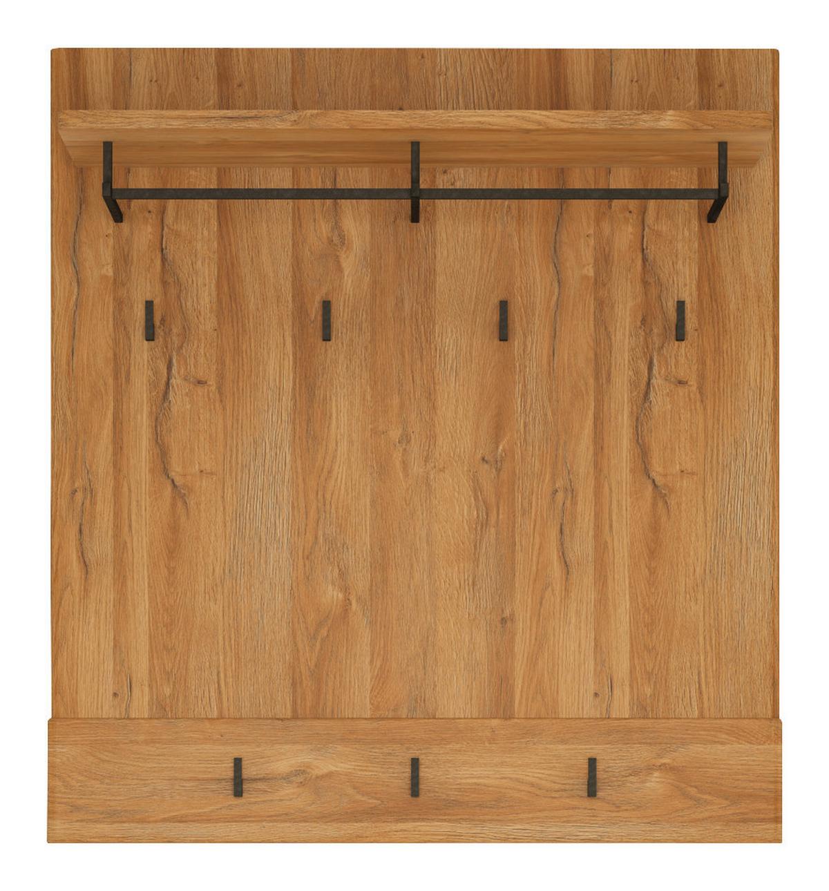 Panou cuier CORTINA - culoare lemn stejar, Trend, material pe bază de lemn (92,8/101/32,5cm) - Modern Living