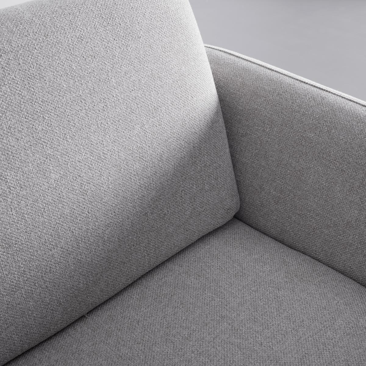 Sofa Pia Hellgrau Webstoff - Hellgrau/Naturfarben, MODERN, Holz/Textil (146/76/75cm) - Bessagi Home
