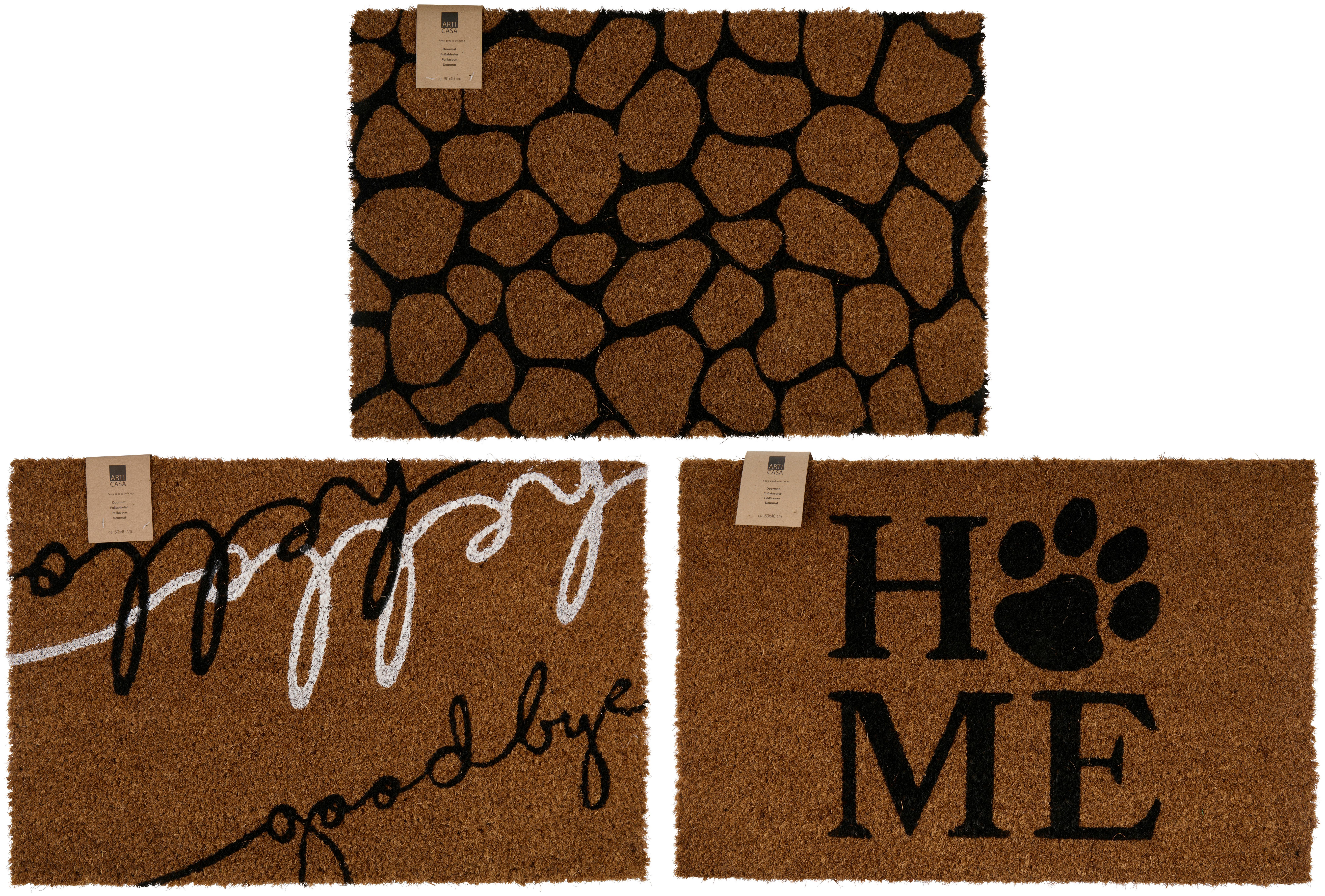 Lábtörlő Home 60/40 - cappuccino, műanyag/természetes anyagok (40/60cm)