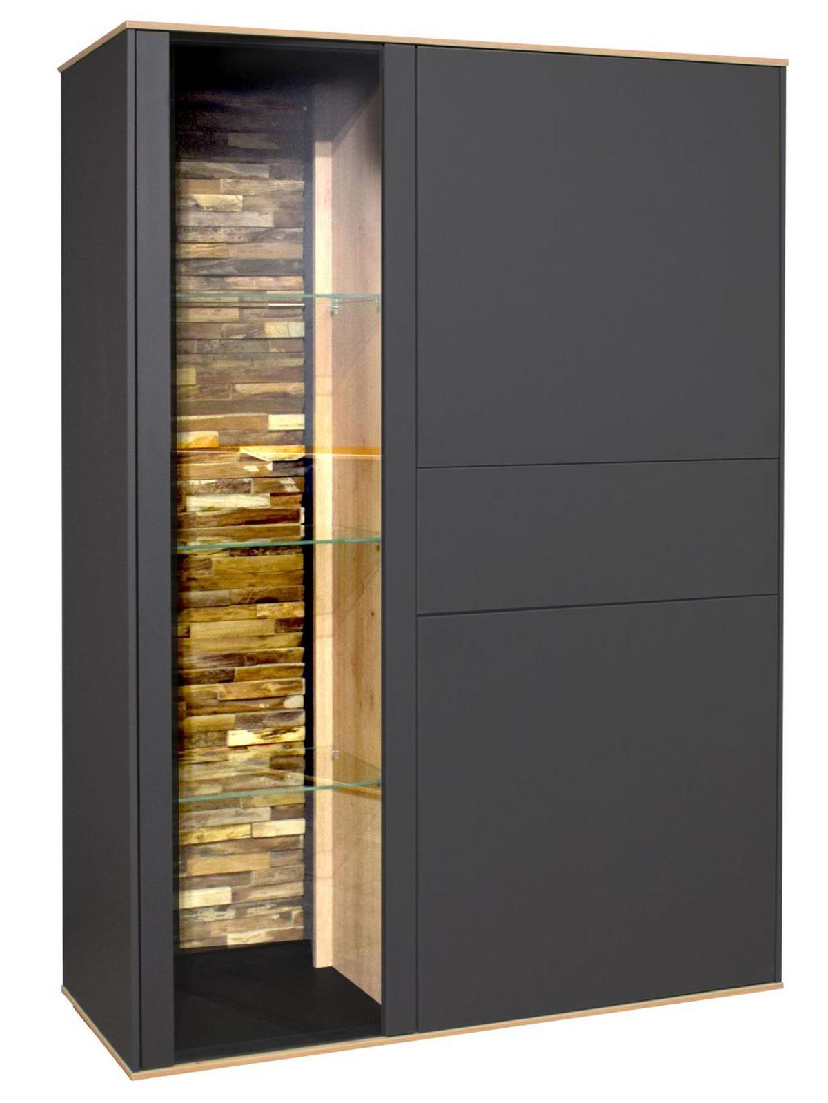 Comodă înaltă COMO - stejar Artisan/antracit, Modern, material pe bază de lemn (101/147/42cm) - Premium Living
